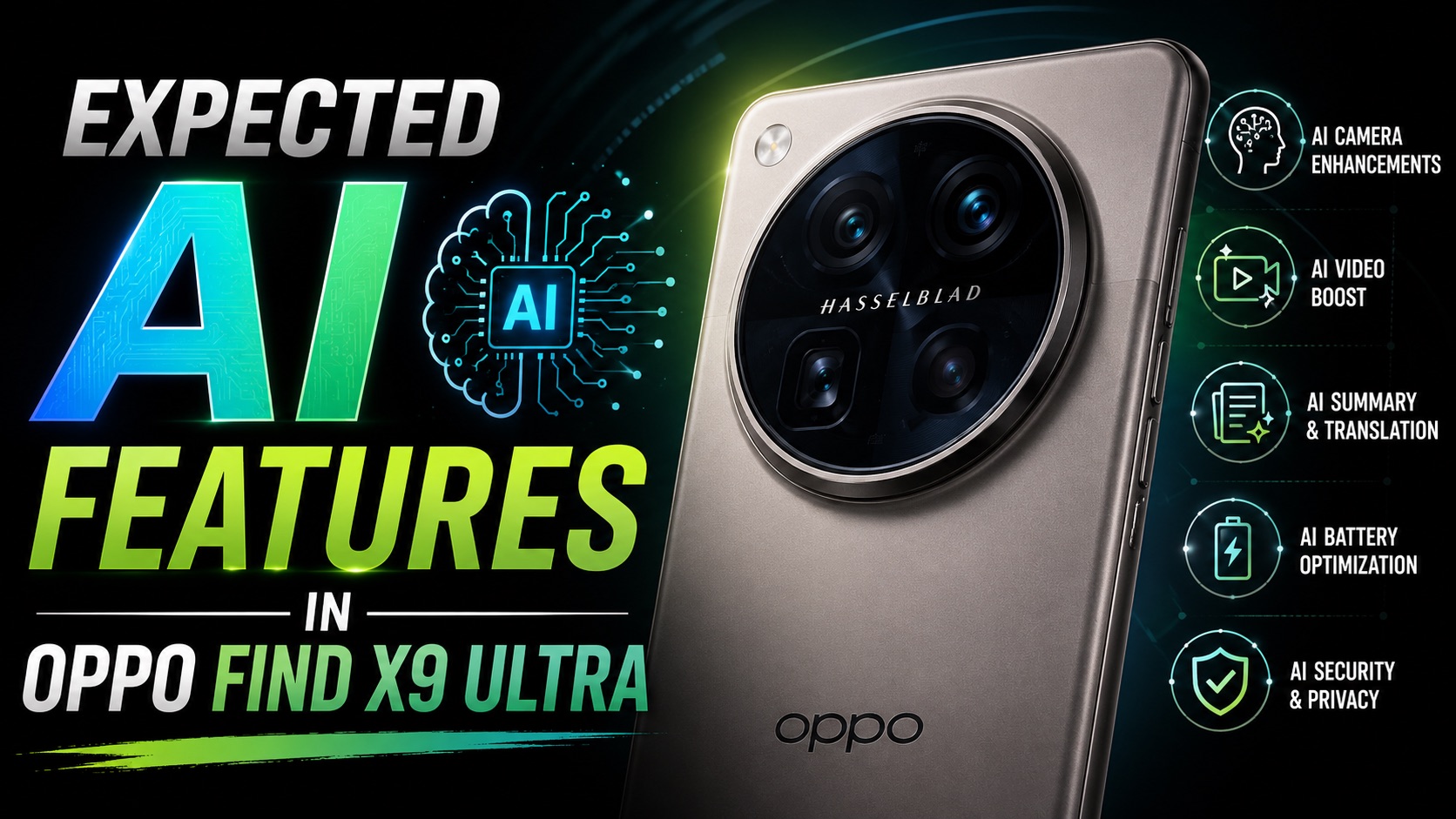 Expected AI Features in Oppo Find X9 Ultra