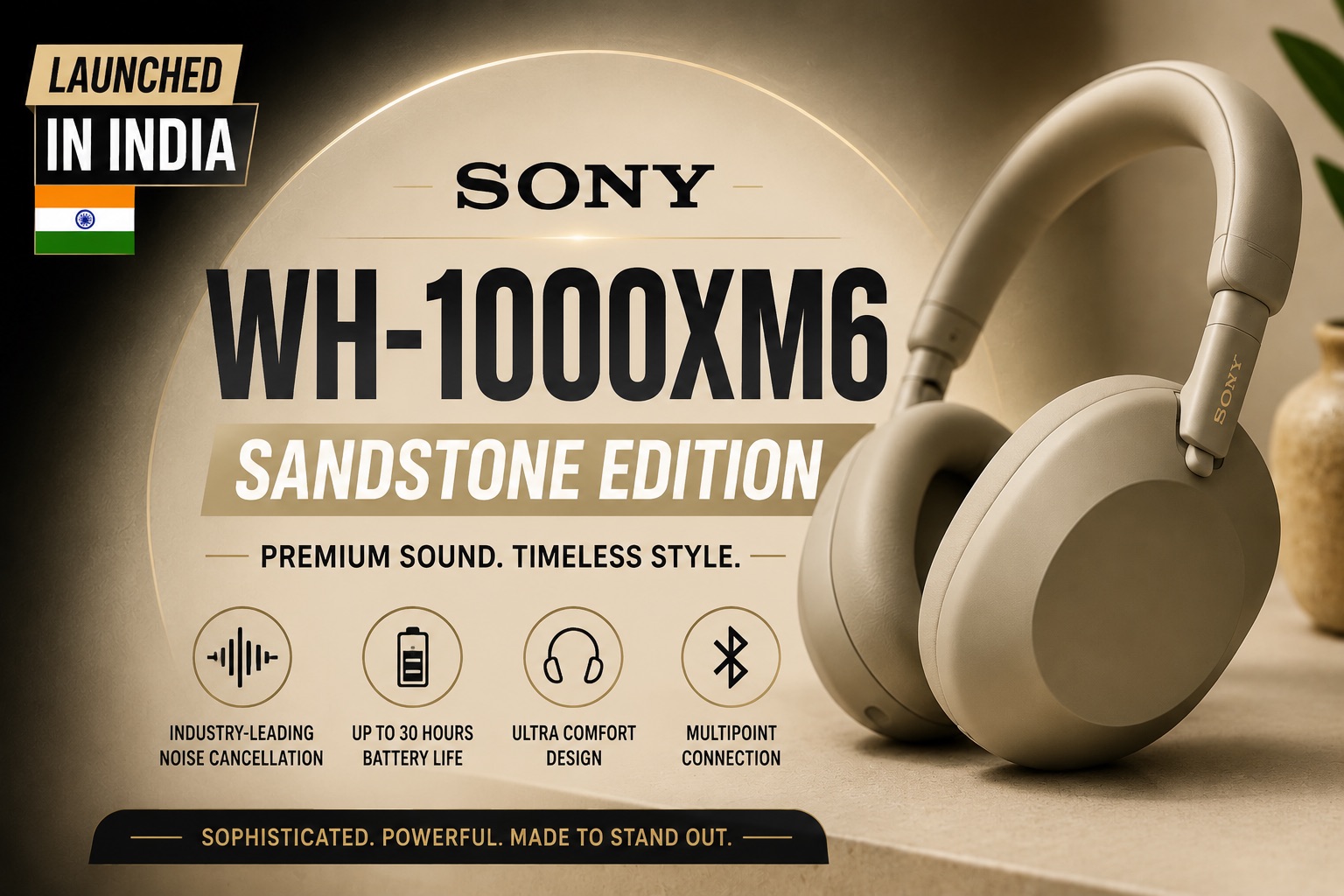 Sony WH-1000XM6 Sandstone Edition Launded in India!