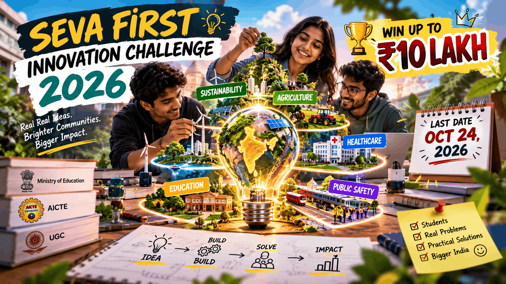 Seva First Innovation Challenge 2026: Win Up to ₹10 Lakh, Check Eligibility and Apply by October 24