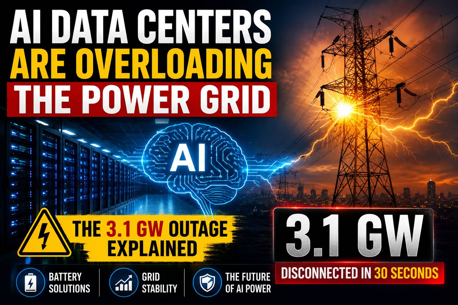 AI Data Centers and Power Grid Challenges Explained | 3.1 GW Incident