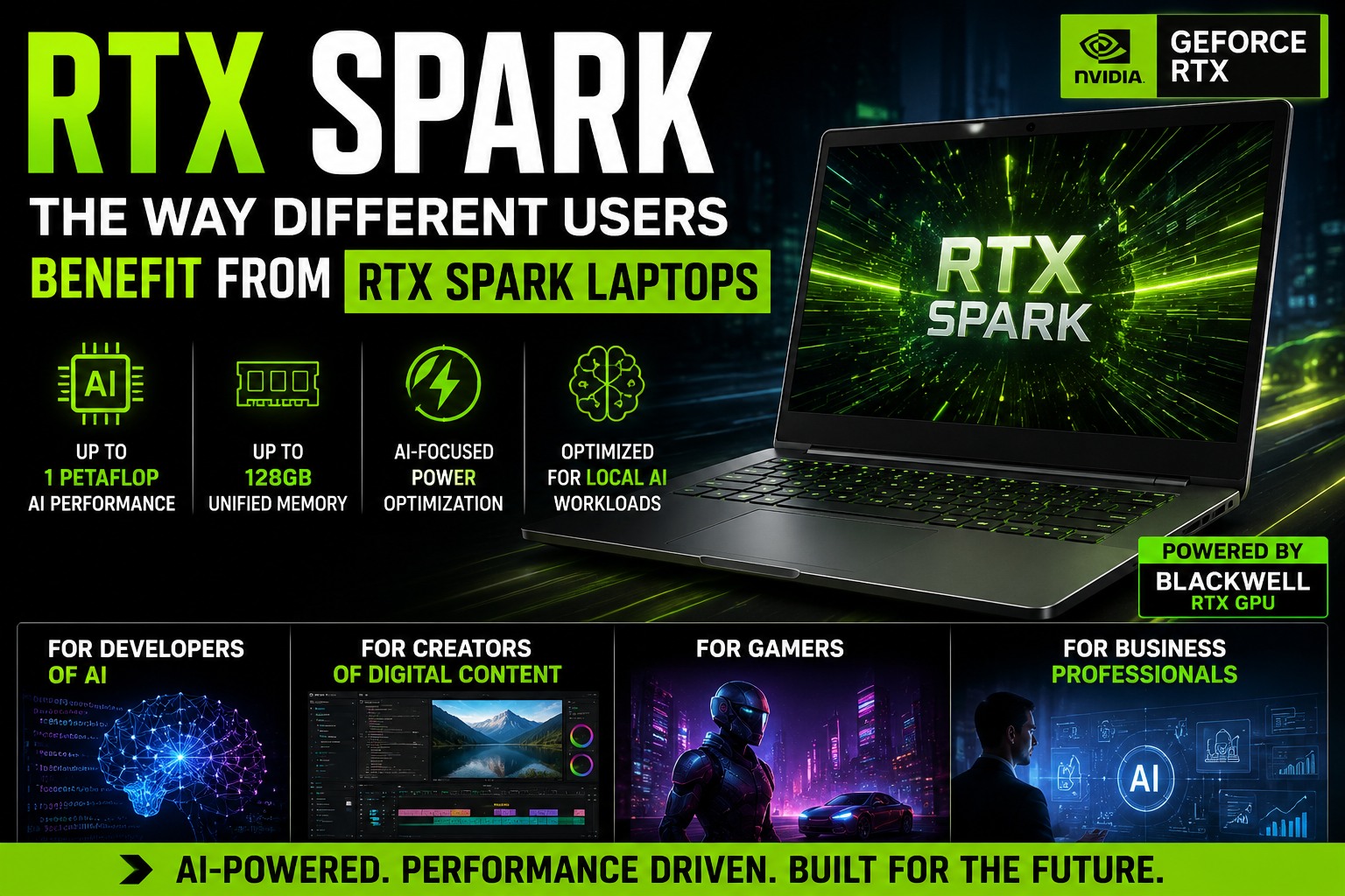 RTX Spark Laptop: Benefits for AI Developers, Creators, Gamers and Business Professionals