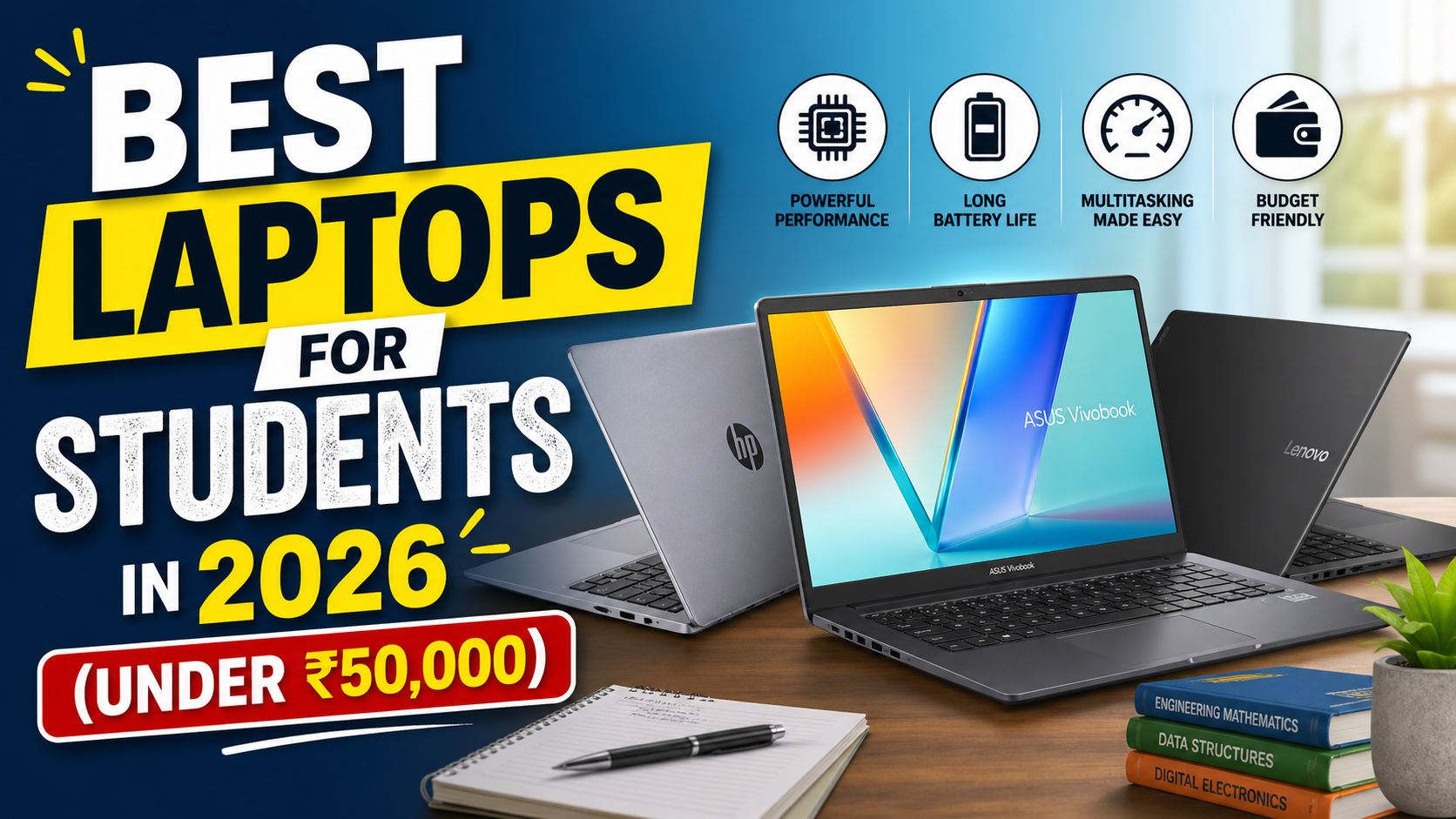 Laptops for Students Under 50,000 in 2026: Top 5 Picks
