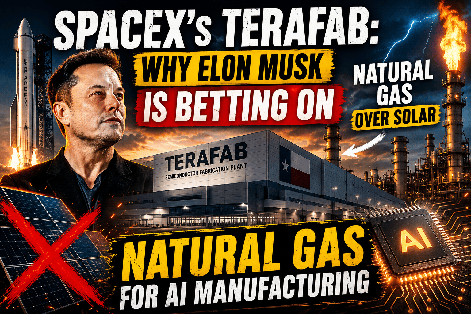 SpaceX’s Terafab: Why Elon Musk Is Betting on Natural Gas Over Solar for AI Manufacturing