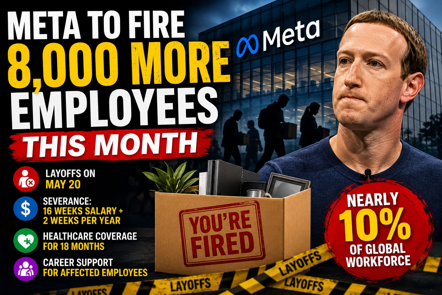 Meta May Lay Off 8,000 Employees This Month Amid Growing AI Push