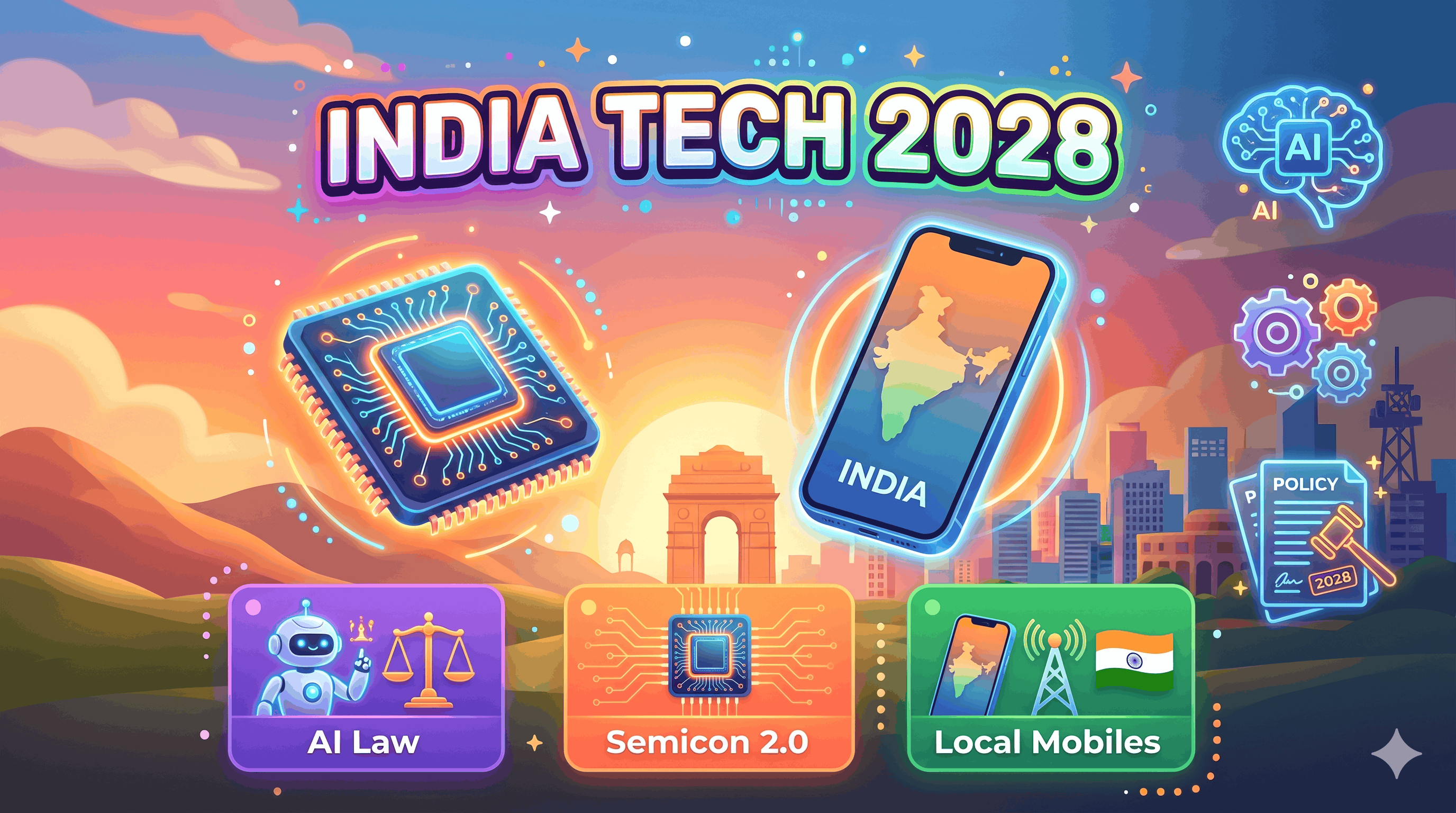 India Announces AI Law Consultation and 2028 Targets for Domestic Mobile and Semiconductor Manufacturing